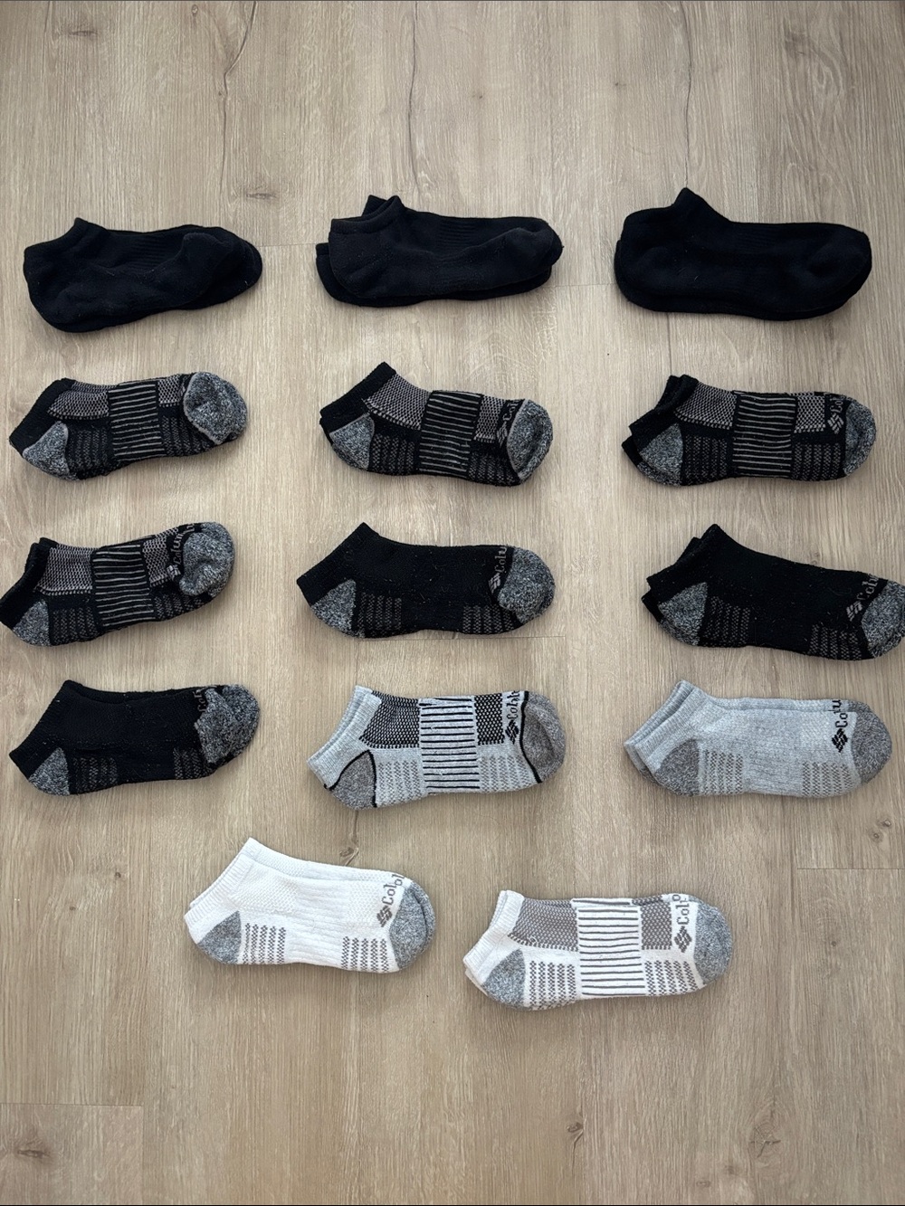 Women’s Columbia Ankle Sock Pack — Black, Gray, White 14 pair
